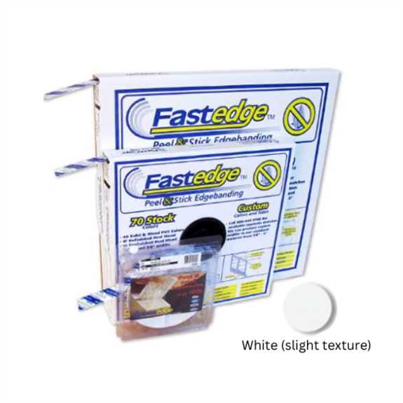 PVC 15/16 Fastedge PSA White 250' Roll - Peel and Stick Roll
